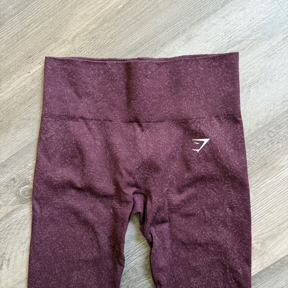 GymShark Leggings High Rise Adapt Fleck Purple Workout Small Used - Picture 2 of 12